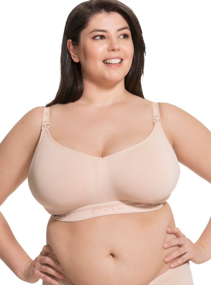 Cake Maternity Popping Candy Fuller Bust Seamless F-HH Cup Wire-free Nursing  Bra - Nude