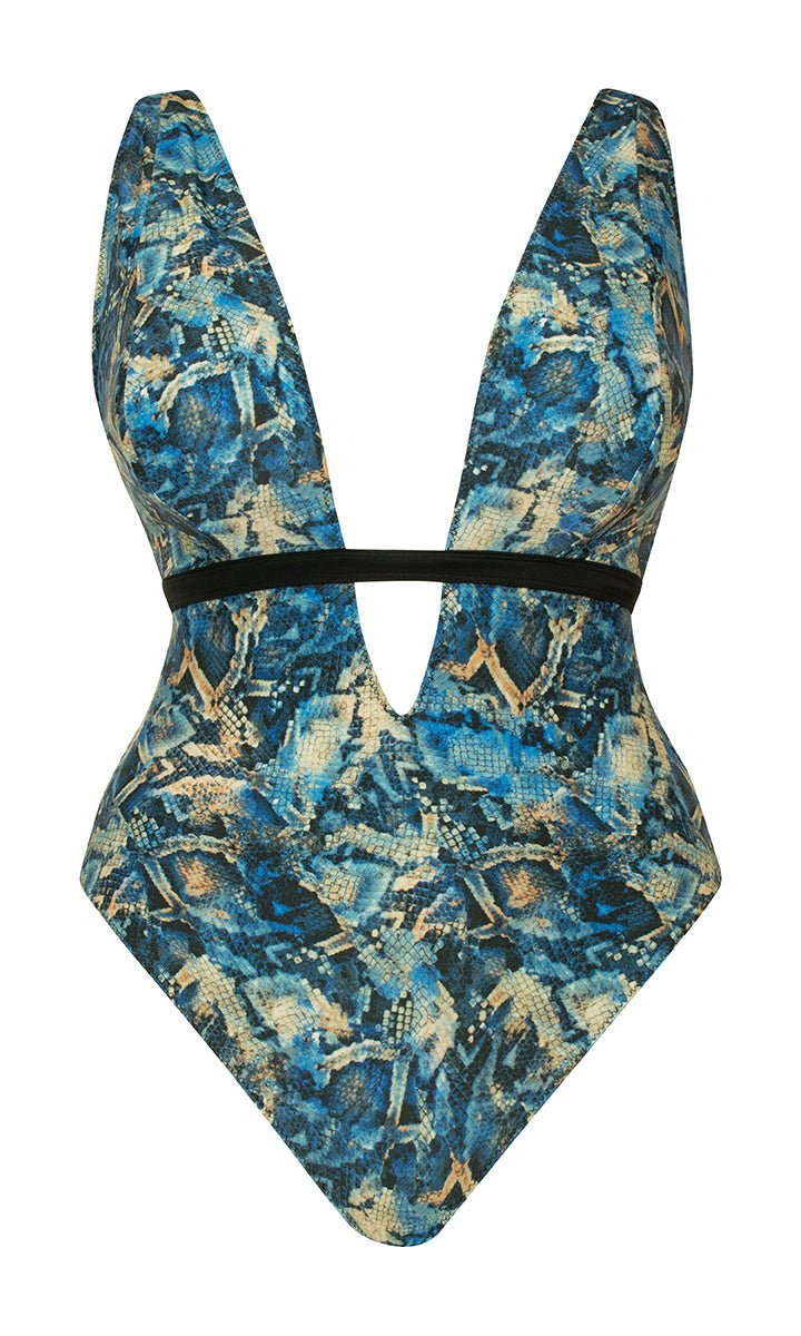 Curvy Kate SwimTonic Reversible Non Wired Swimsuit Black/Snake-CS015607Bravo Bra Boutique