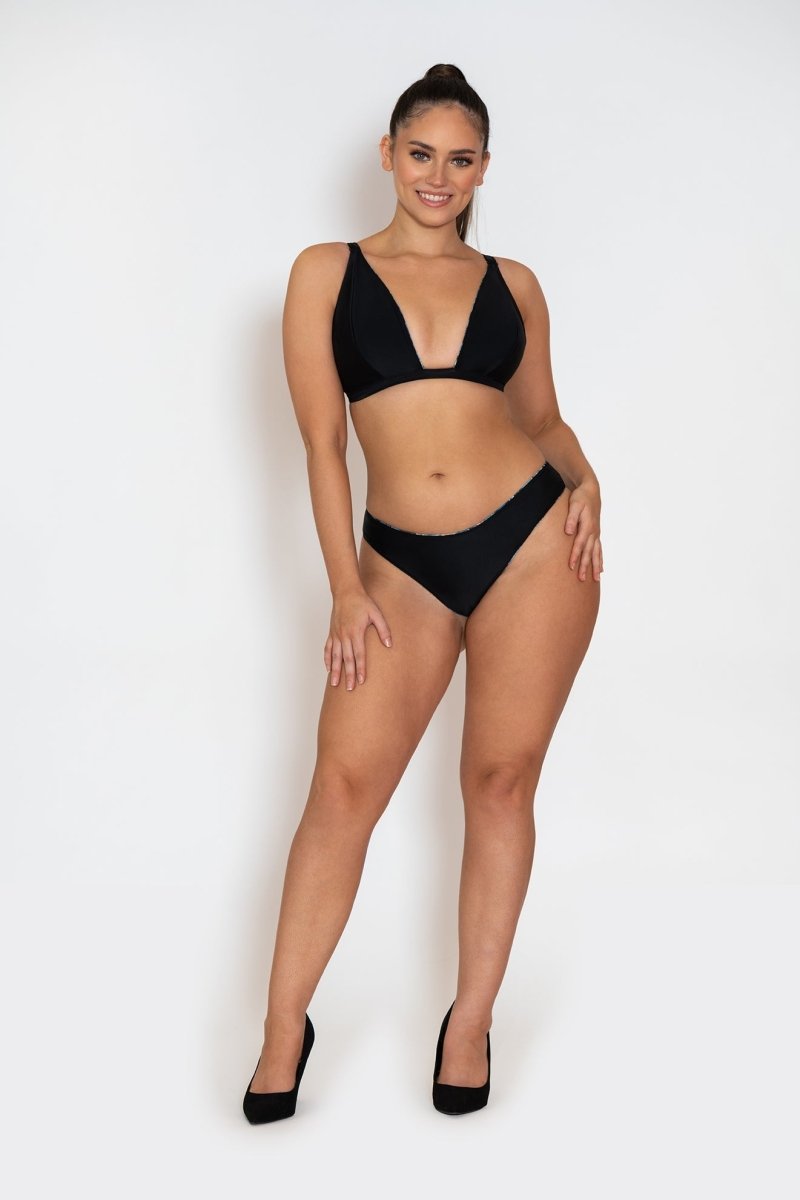 Curvy Kate SwimTonic Reversible Triangle Bikini Black/Snake- CS01531Bravo Bra Boutique